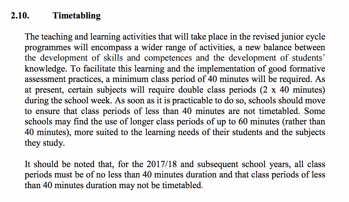Teacher allocation lesson duration and the grid